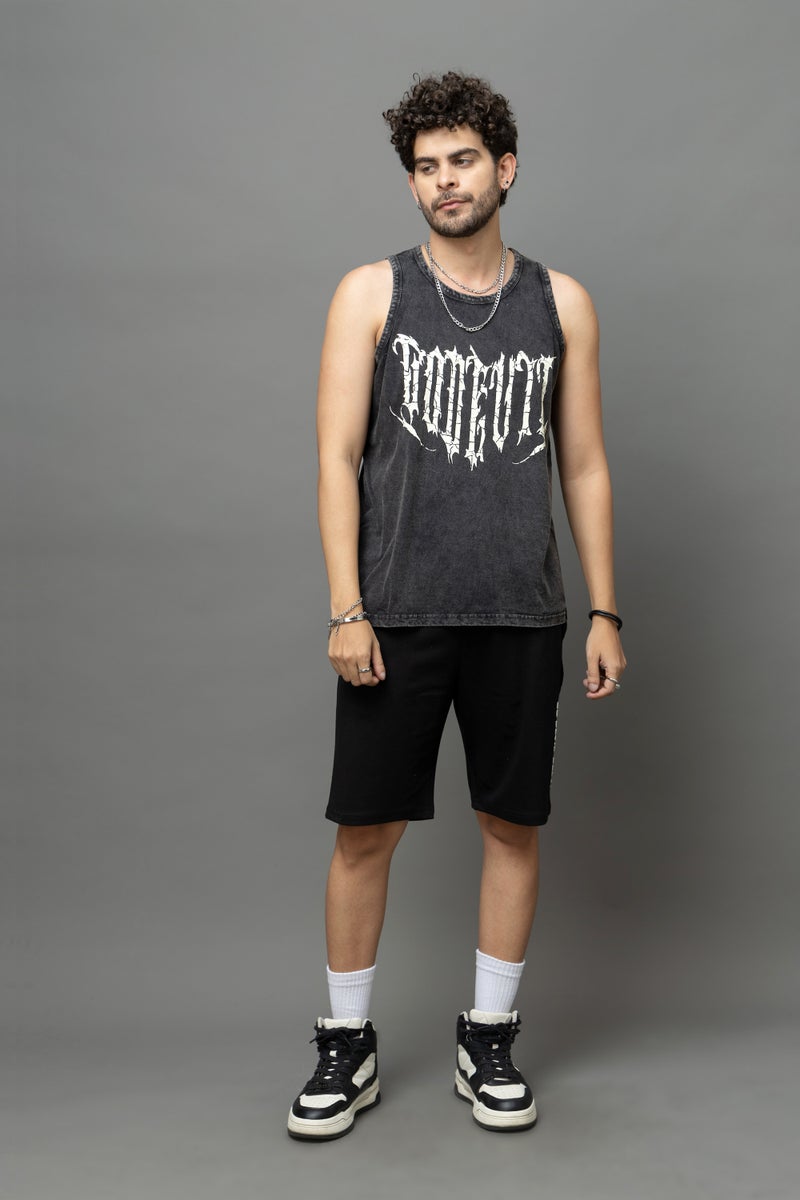 Go Devil Black Sleeveless Vest for Men - Image 1